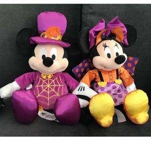 SOLD.... Mickey & Minnie Mouse Halloween Plush